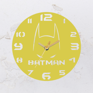 Relógio de parede vazado na forma do Batman em MDF (Modelo 01)