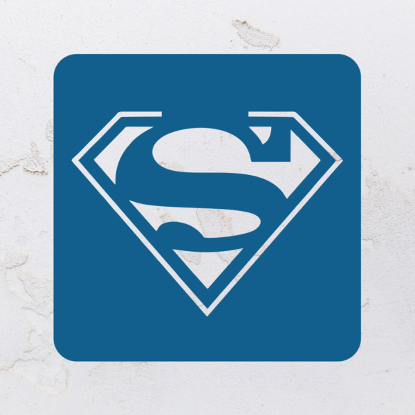 Quadro vazado na forma do Superman em MDF (Modelo 01) - Imagem 3