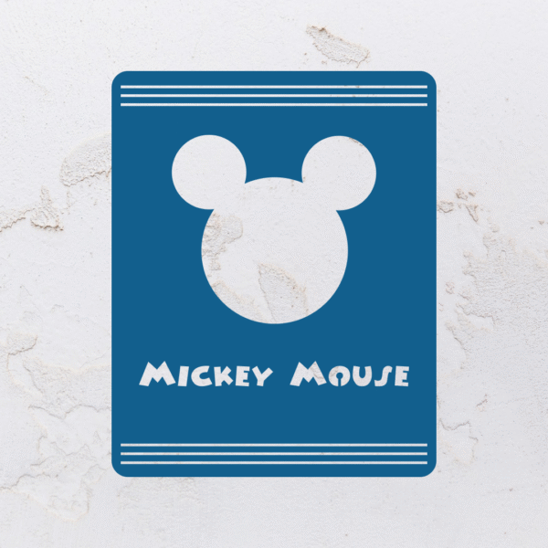 Quadro vazado na forma do Mickey Mouse em MDF (Modelo 01) - Imagem 3