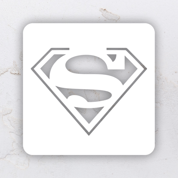 Quadro vazado na forma do Superman em MDF (Modelo 01) - Imagem 5