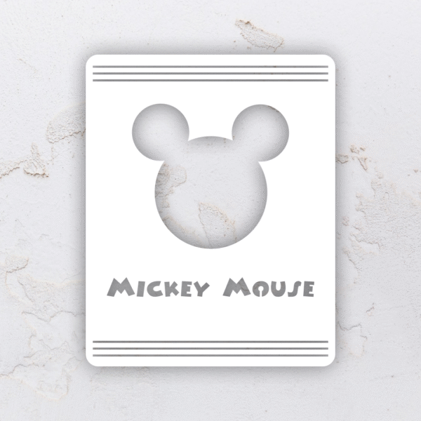 Quadro vazado na forma do Mickey Mouse em MDF (Modelo 01) - Imagem 5