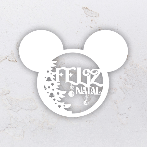 Quadro vazado na forma do Mickey Mouse em MDF (Modelo 02) - Imagem 5