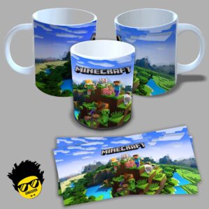 Caneca de porcelana na forma do Minecraft (Modelo 01) 325ml Aaa