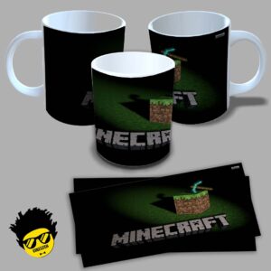 Caneca de porcelana na forma do Minecraft (Modelo 01) 325ml Aaa