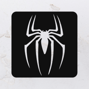 Quadro vazado na forma do Homem Aranha em MDF (Modelo 02)