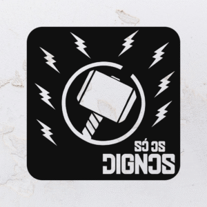 Quadro vazado na forma do Thor em MDF (Modelo 01)