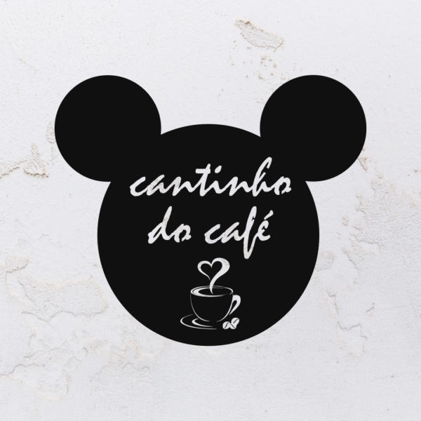 Quadro vazado na forma do Mickey Mouse em MDF (Modelo 03)