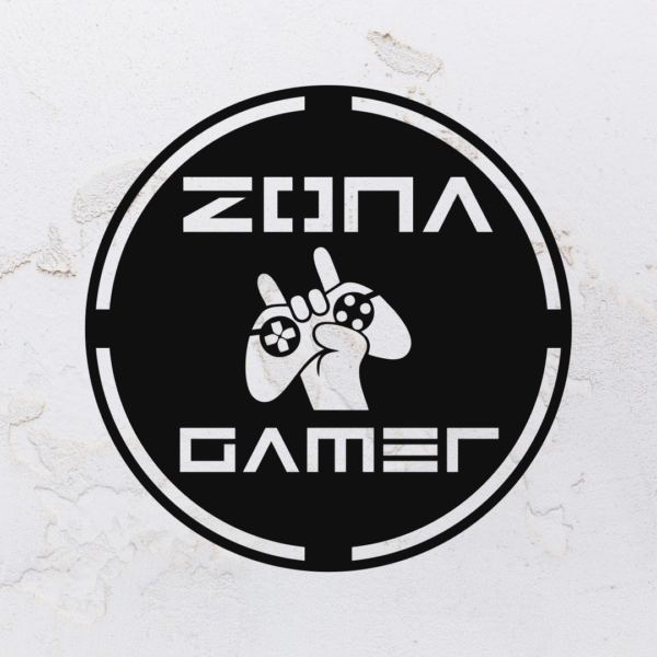 Quadro vazado zona gamer em MDF (Modelo 01)