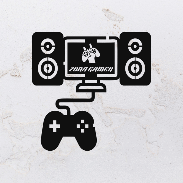 Quadro vazaddo zona gamer em MDF (Modelo 05)