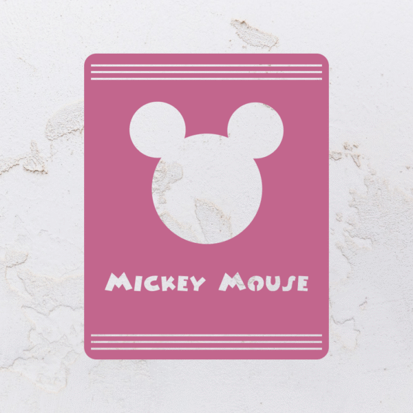 Quadro vazado na forma do Mickey Mouse em MDF (Modelo 01) - Imagem 6