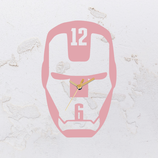 Relógio de parede montador na forma do Homem de Ferro em MDF (Modelo 01) - Imagem 7
