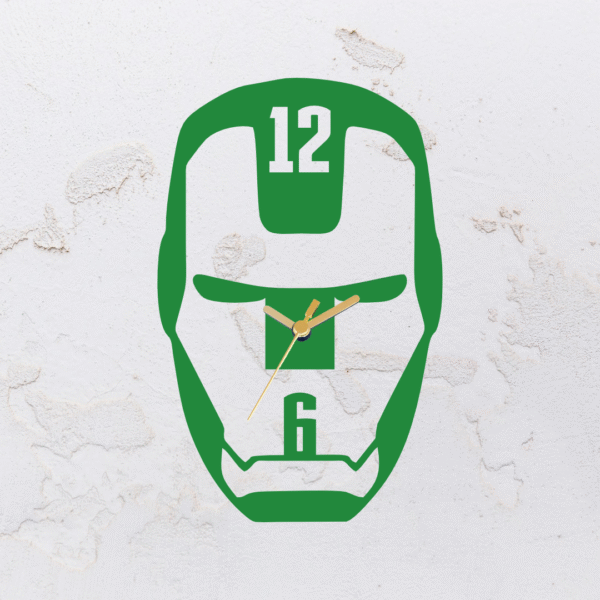 Relógio de parede montador na forma do Homem de Ferro em MDF (Modelo 01) - Imagem 8