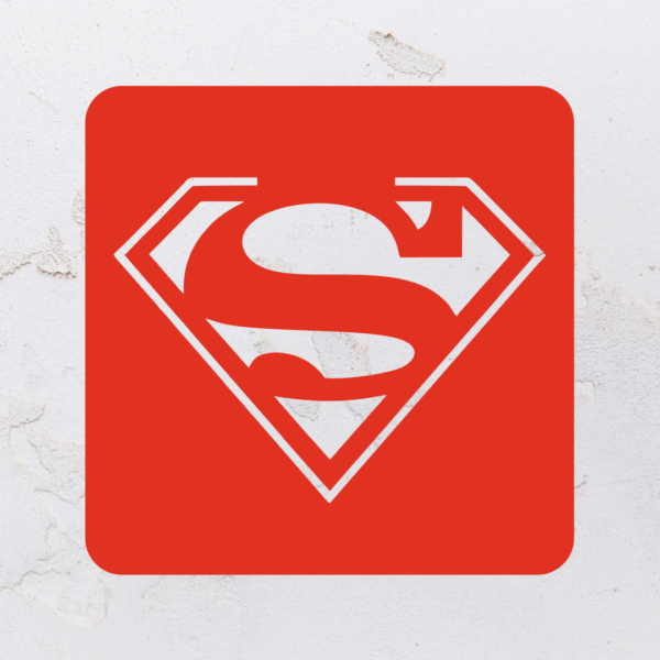 Quadro vazado na forma do Superman em MDF (Modelo 01) - Imagem 9