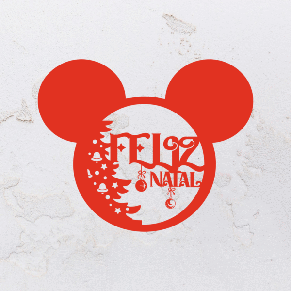 Quadro vazado na forma do Mickey Mouse em MDF (Modelo 02) - Imagem 9
