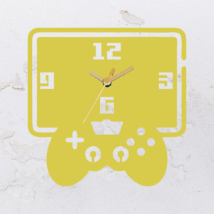 Relógio de parede vazado na forma de um Vídeo Game em MDF (Modelo 01)