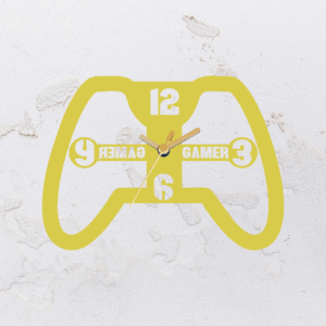 Relógio de parede vazado na forma de um Vídeo Game em MDF (Modelo 02)