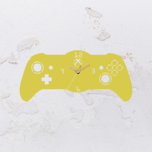 Relógio de parede vazado na forma do Joystick do Xbox em MDF (Modelo 01)