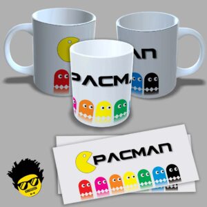 Caneca de porcelana na forma do Pacman (Modelo 01) 325ml Aaa