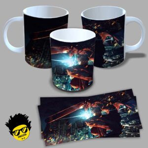 Caneca de porcelana na forma do Chainsaw Man (Modelo 01) 325ml Aaa
