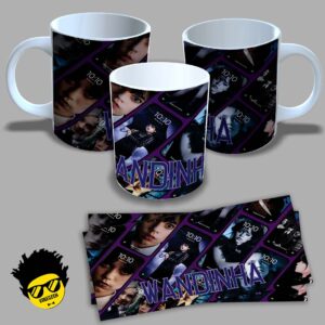 Caneca de porcelana na forma da Wandinha (Modelo 01) 325ml Aaa