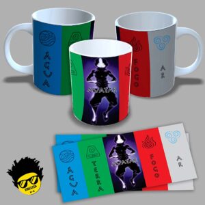 Caneca de porcelana na forma do Avatar (Modelo 01) 325ml Aaa