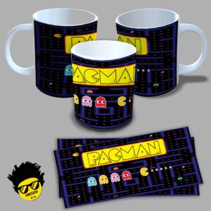 Caneca de porcelana na forma do Pacman (Modelo 01) 325ml Aaa