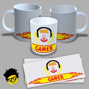 Caneca de porcelana Geek Gamer (Modelo 01) 325ml Aaa