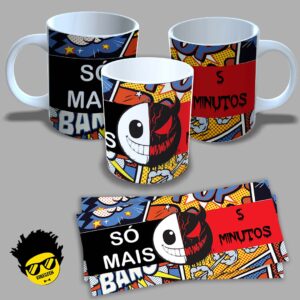 Caneca de porcelana Só Mais 5 Minutos (Modelo 01) 325ml Aaa