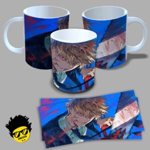 Caneca de porcelana na forma do Chainsaw Man (Modelo 04) 325ml Aaa