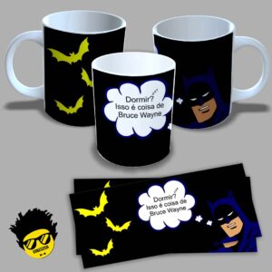 Caneca de porcelana na forma do Batman (Modelo 08) 325ml Aaa