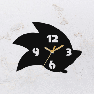Relógio de parede vazado na forma do Sonic em MDF (Modelo 01)