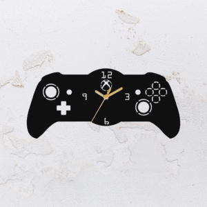 Relógio de parede vazado na forma do Joystick do Xbox em MDF (Modelo 01)