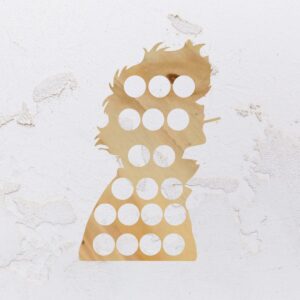 Suporte para ovos na forma do Cowboy Bebop em Pinus (Modelo 01)
