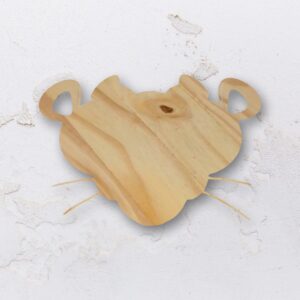 Tábua para petiscos na forma da Pantera Cor de Rosa em Pinus (Modelo 01)