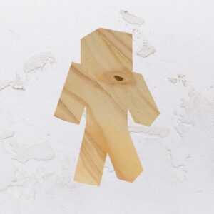 Tábua para petiscos na forma do Minecraft em Pinus (Modelo 01)