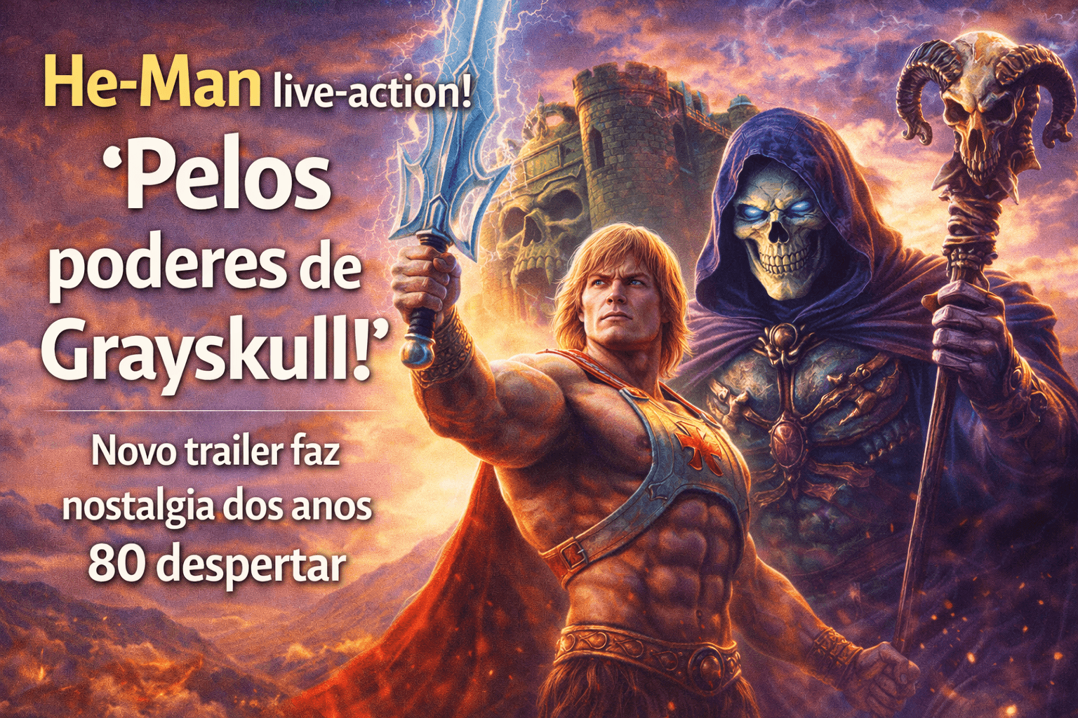 Novo Trailer de He-Man Desperta a Nostalgia dos Anos 80