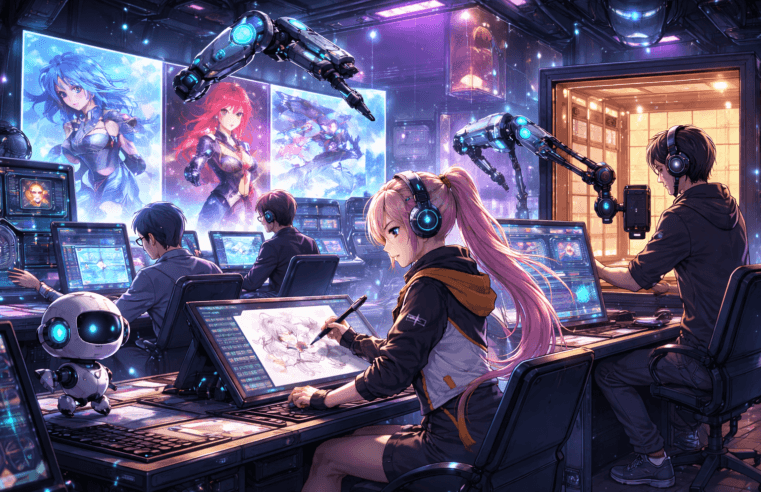 Como estúdios usam IA (produção, roteiro, dublagem): o guia definitivo sobre a revolução da inteligência artificial nos animes